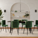 Table rectangulaire Oman 4/6 personnes extensible en bois noir 150/180 cm