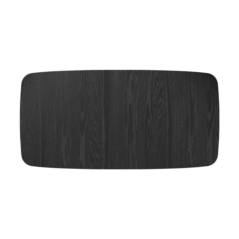 Table rectangulaire Oman 4/6 personnes extensible en bois noir 150/180 cm