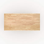 Robin - Table Rectangulaire En Bois D'Hévéa Massif Clair 8 Personnes