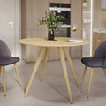 Liwa - Mesa redonda para 4 personas en madera clara natural