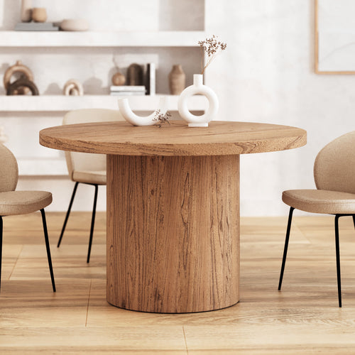 table ronde 4 places en bois gaston rdv deco