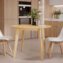 Table ronde Réno 4 personnes en bois clair D100 cm