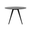 Table ronde Liwa 4 personnes en bois noir D105 cm
