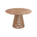 table ronde kepes en bois acacia pied strie fond blanc