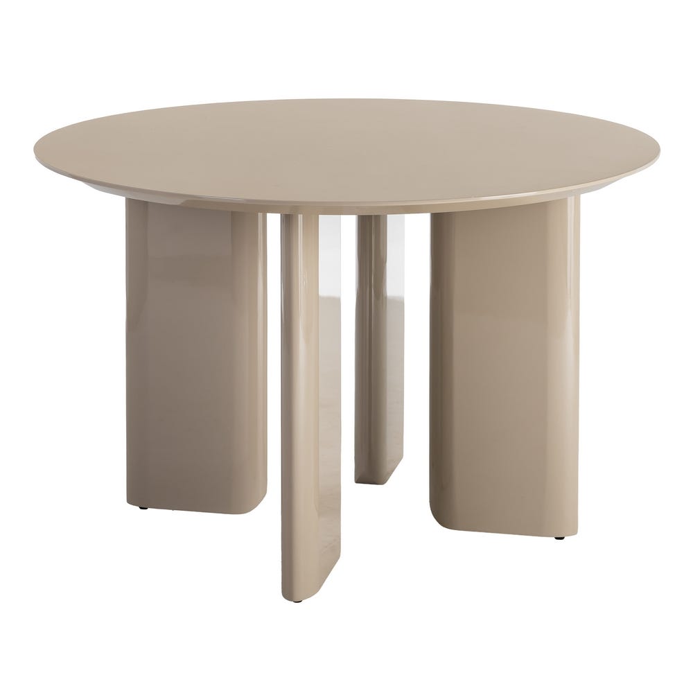 Aria - Round Table 120 cm - Lacquered - Taupe