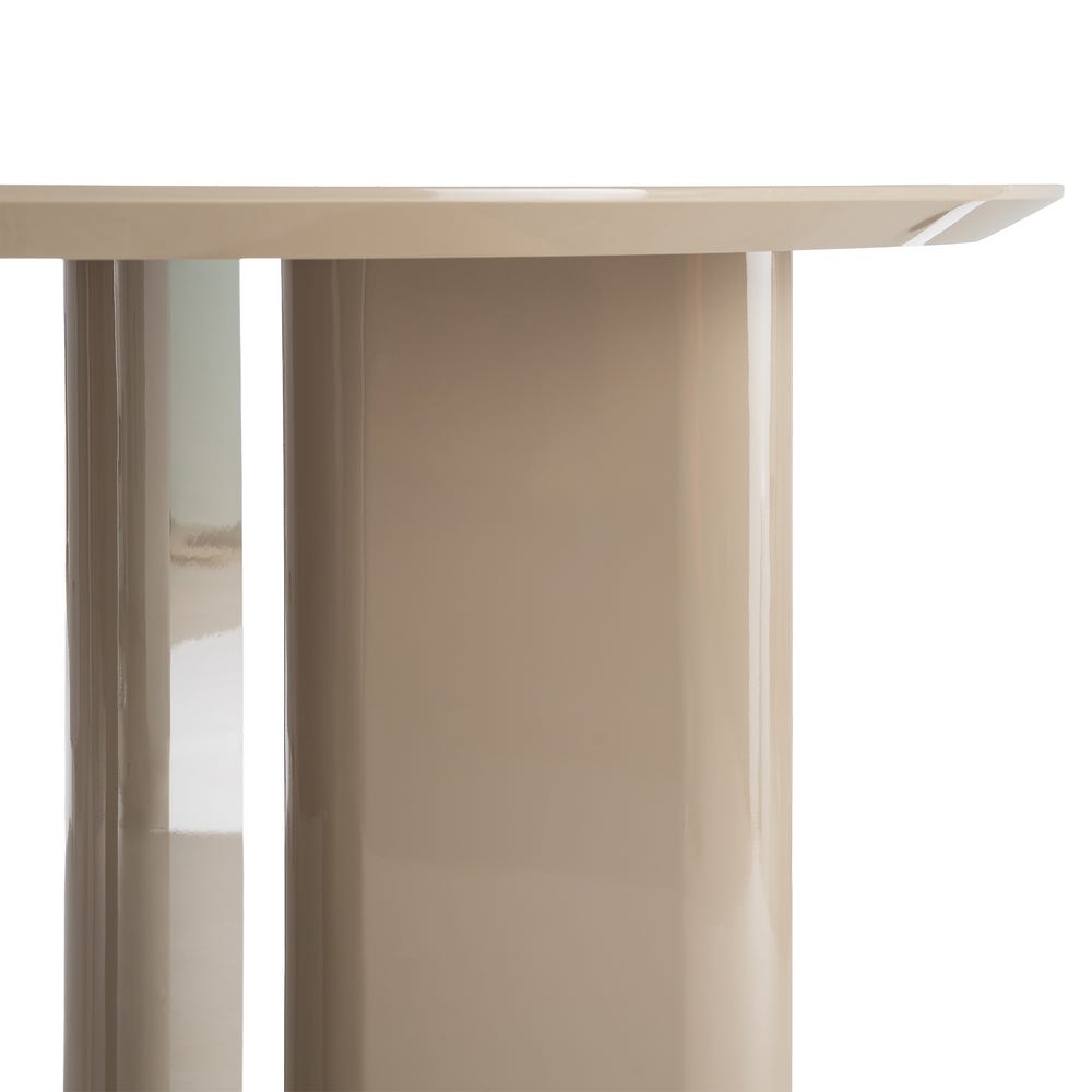 Aria - Round Table 120 cm - Lacquered - Taupe