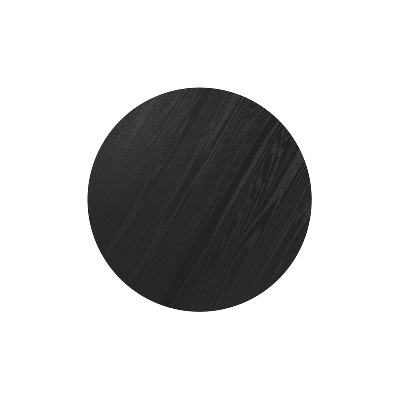 Table ronde Liwa 4 personnes en bois noir D105 cm