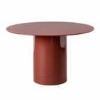 Olmo - Tavolo rotondo 120 cm - Vetro temperato - Bordeaux