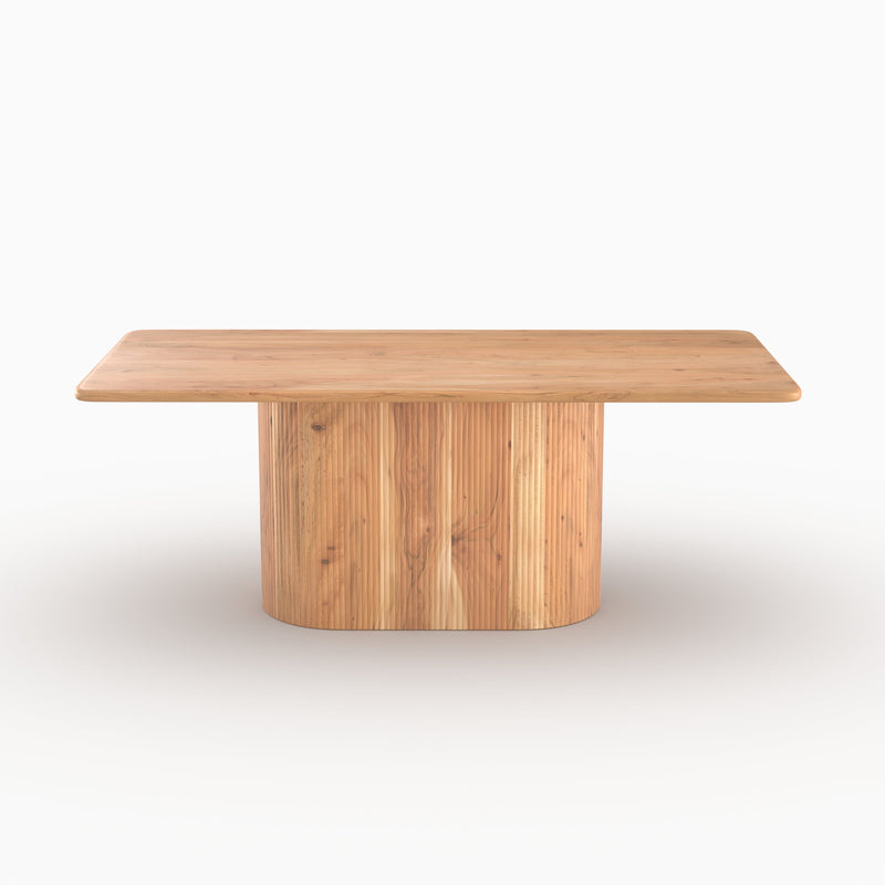 Table rectangulaire June en bois massif d'acacia 6 places