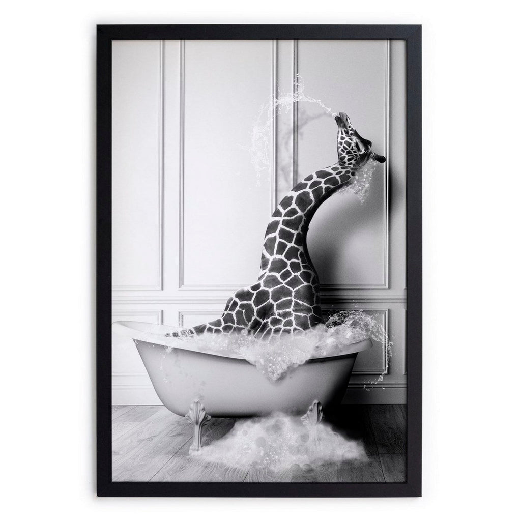 Really Nice Things - Imagen enmarcada - Giraffe Bath