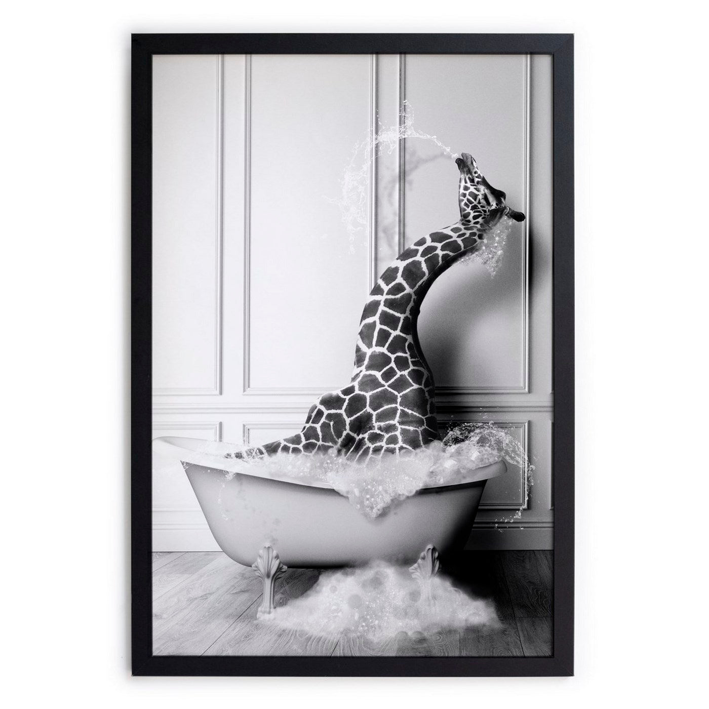 Really Nice Things - Imagen enmarcada - Giraffe Bath