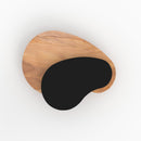 Tables gigognes Moji en bois et metal noir (lot de 2)