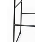 Tangle - Tabouret De Bar - Teck Recyclé Et Métal - Noir