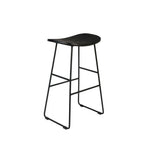 Tangle - Tabouret De Bar - Teck Recyclé Et Métal - Noir