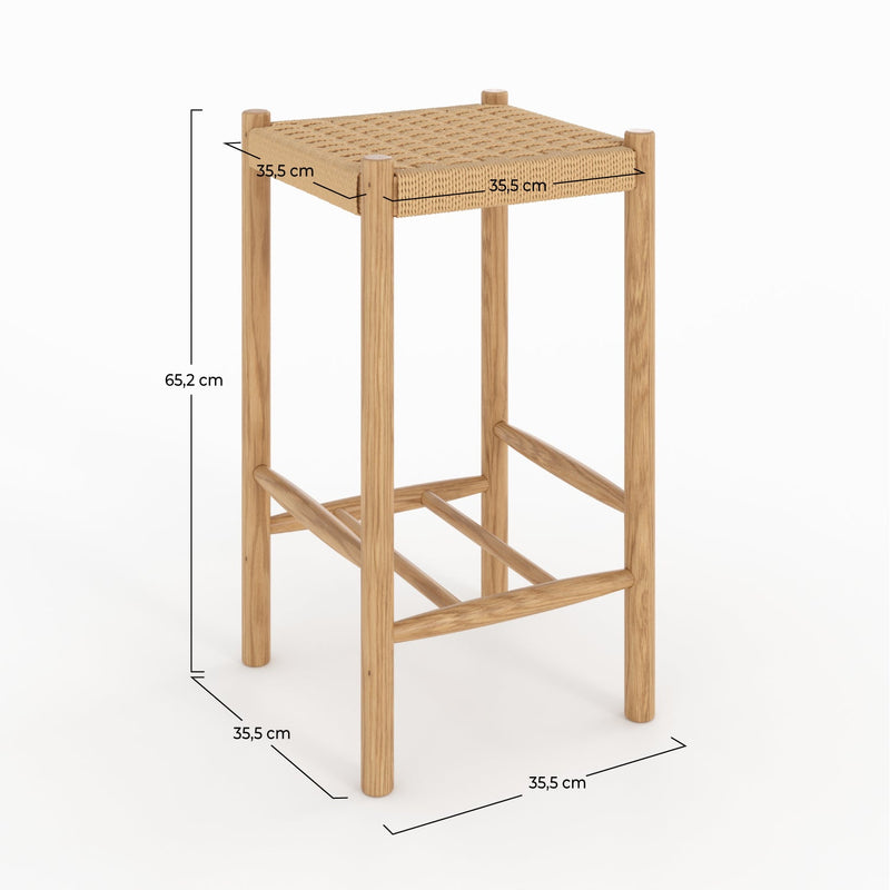 Kepler Bar Stool - Light Brown