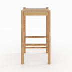 Kepler - Tabouret Pour Îlot Central En Tressage Et Bois