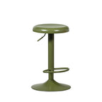 Isaac - Adjustable H61 Bar Stool - Metal - Khaki Green