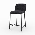 Bento - Lot De 2 Chaises Pour Ilot Central En Tissu Texturé Noir