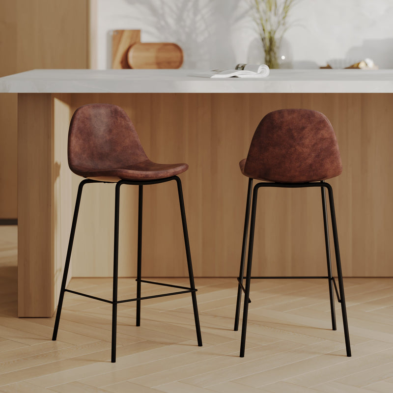 Set of 2 Henrik Island Chairs - Brown