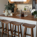 Tabouret de bar Vittoria en bois de teck 77 cm