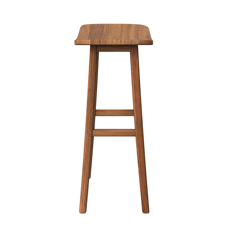 Tabouret de bar Vittoria en bois de teck 77 cm
