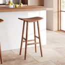 Tabouret de bar Vittoria en bois de teck 77 cm