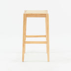 Kappa - Stool For Central Island In Canework And Wood