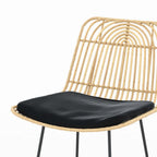 Goa - Set of 2 Rattan and Black Central Island Chairs