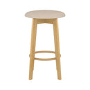 Tabouret de bar Vahina beige et bois clair 66 cm (lot de 2)