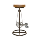 tabouret de bar industriel cuir gaya