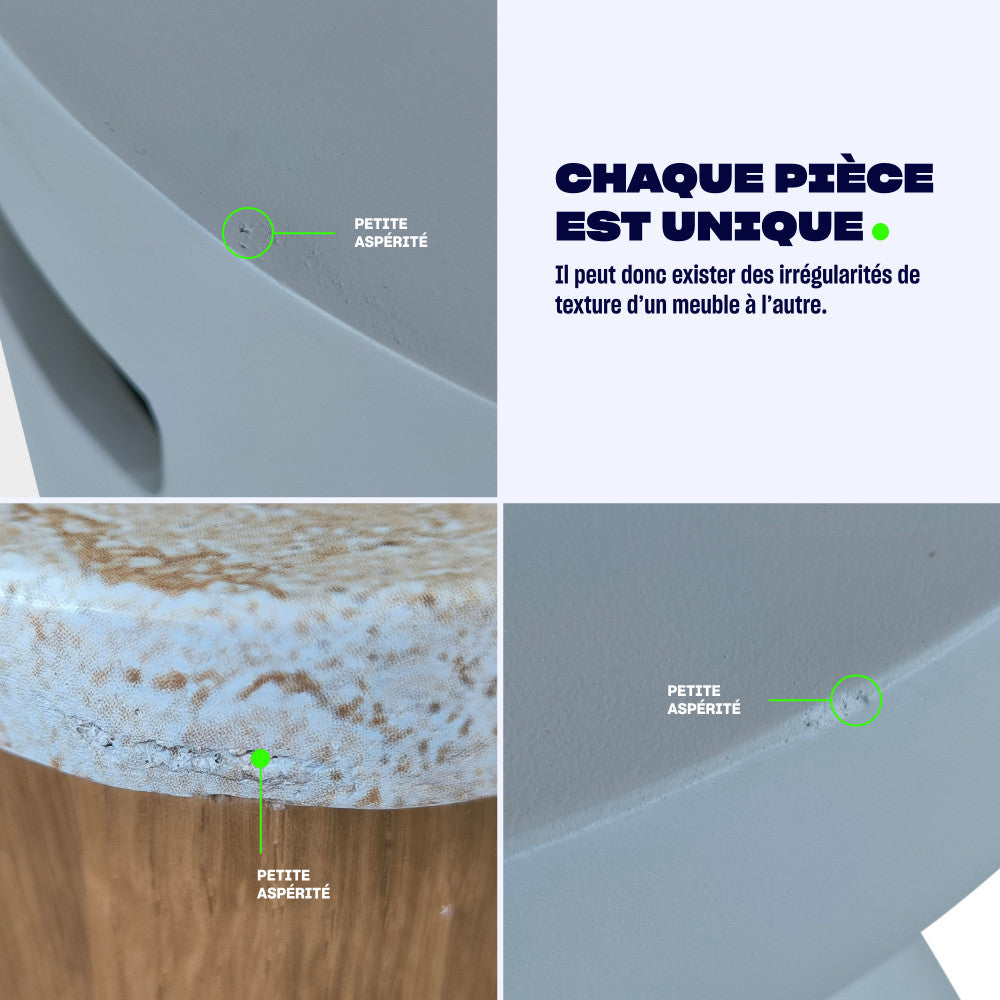 Radom - Tabouret - Effet Travertin - Beige