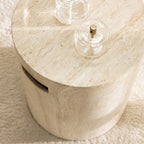 Radom - Tabouret - Effet Travertin - Beige
