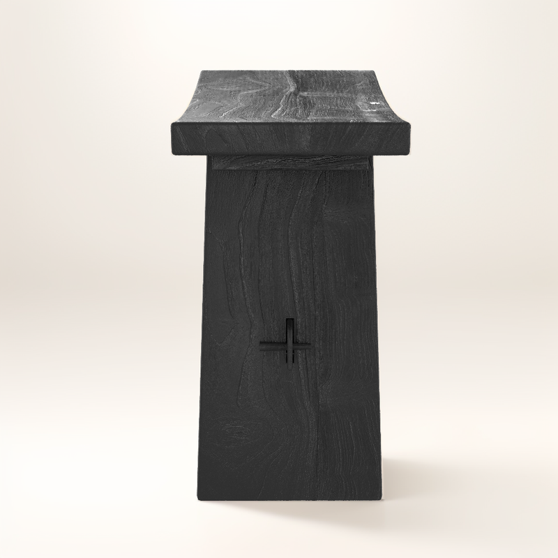 Tabouret Eka en bois noir