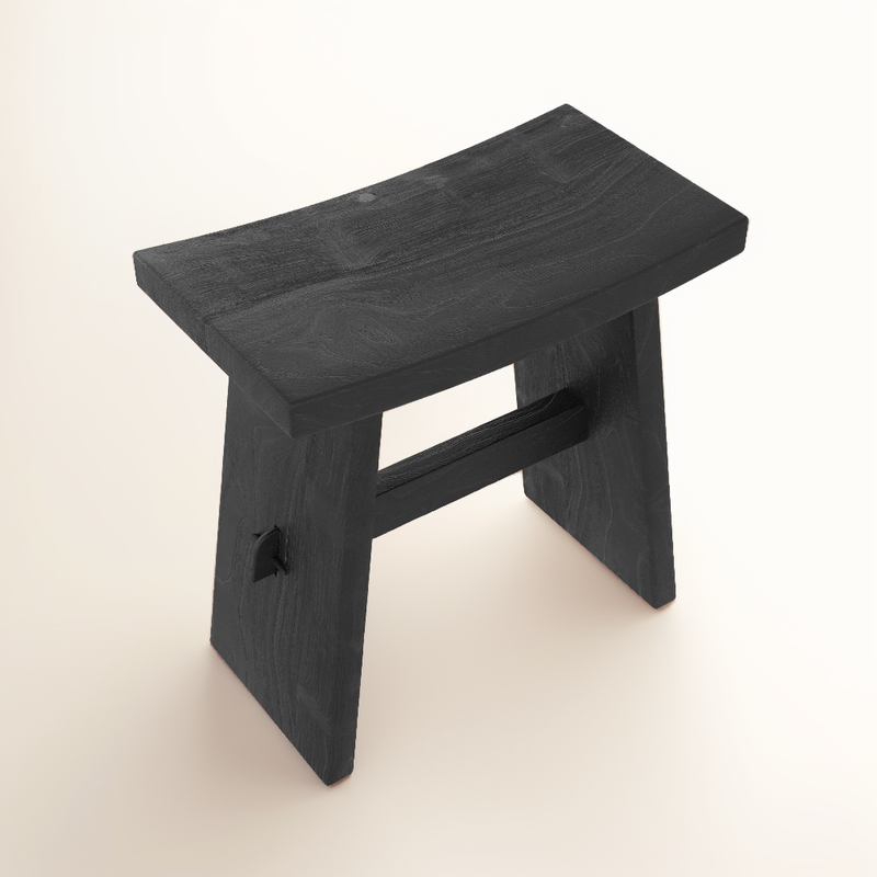 Tabouret Eka en bois noir