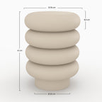 Félicie - Tabouret Rond En Métal Gris