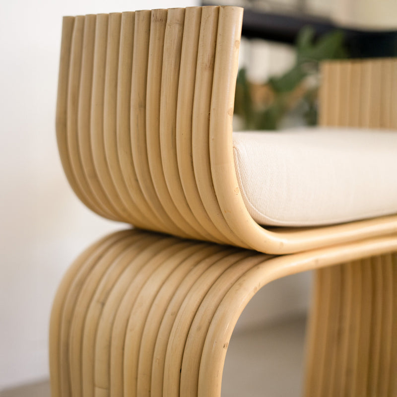 Tabouret Réane en rotin