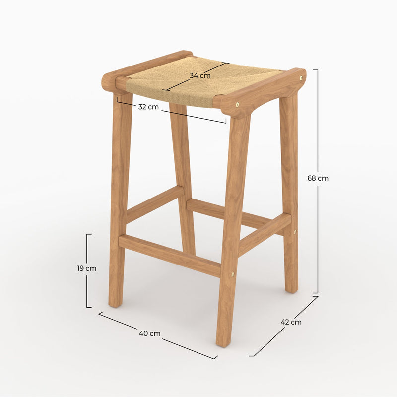 Kuna Bar Stool - Light Brown