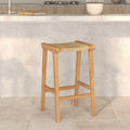 Kuna - Stool For Central Island In Teak And Rattan
