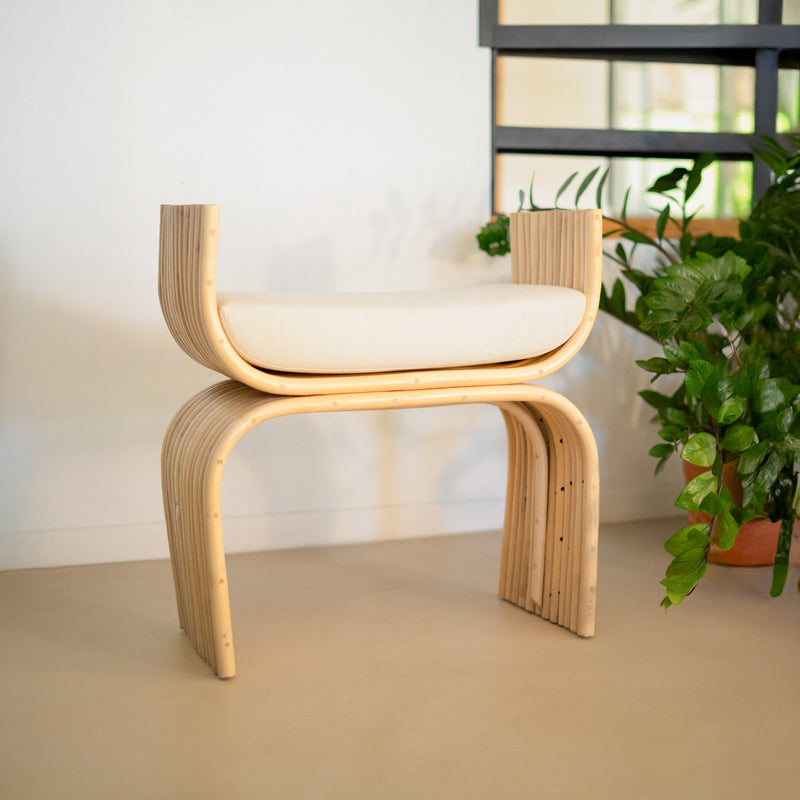 Tabouret Réane en rotin