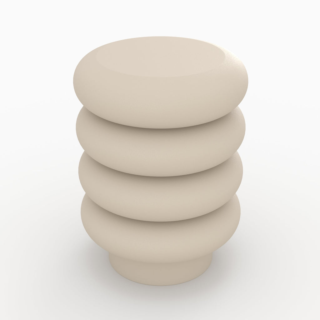 Félicie - Tabouret Rond En Métal Gris