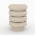 Félicie - Tabouret Rond En Métal Gris