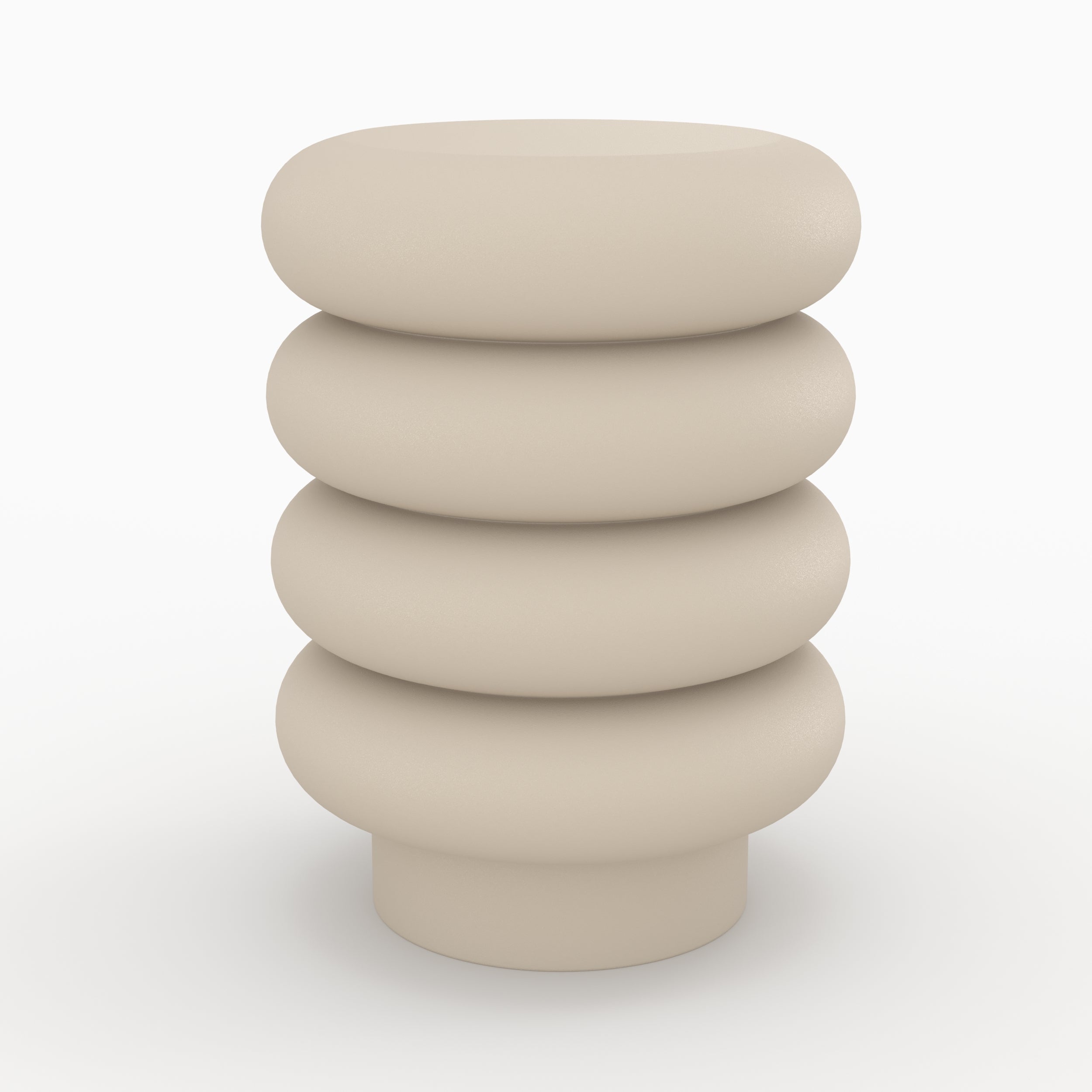 Félicie - Tabouret Rond En Métal Gris