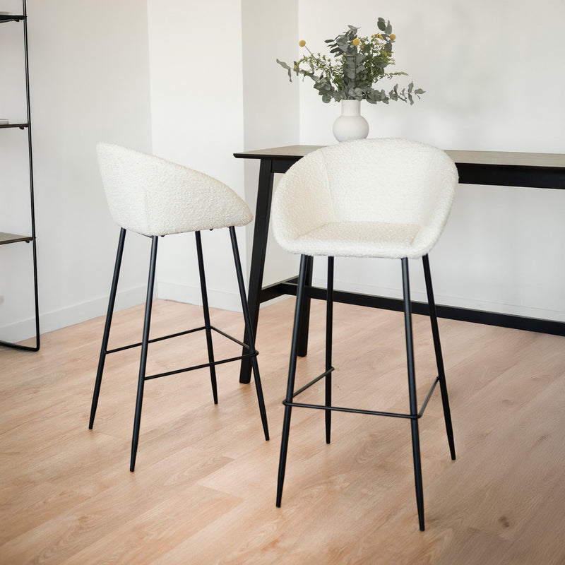 Marquise Bar Stool - White