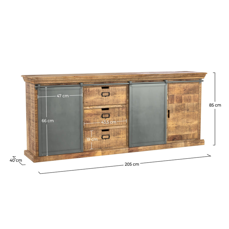 Grand buffet Tabuk en bois de manguier