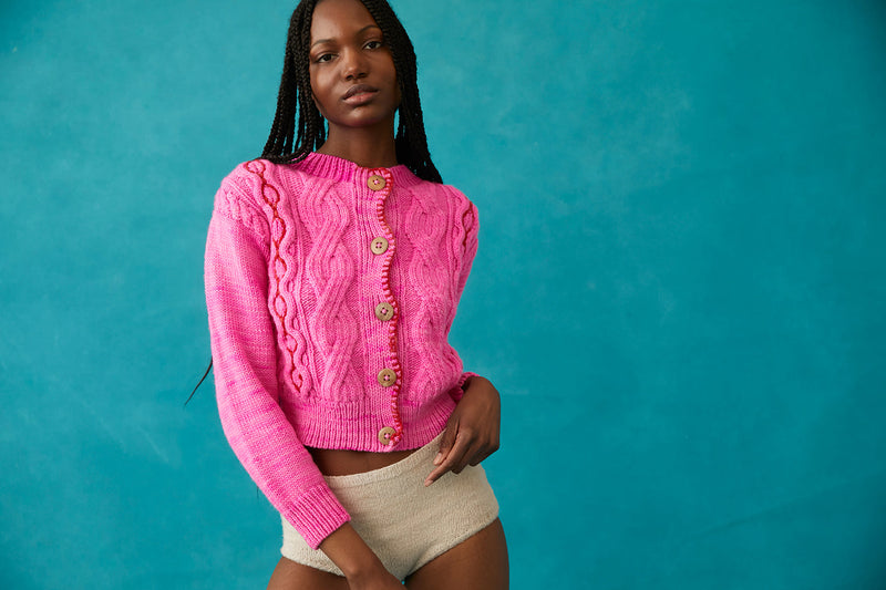 Gilet En Laine Jackie - Pink