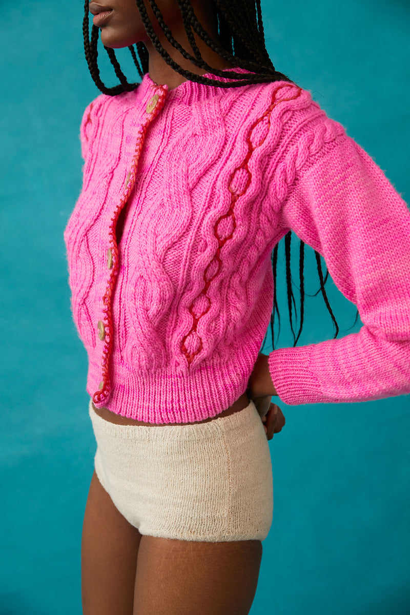 Gilet En Laine Jackie - Pink