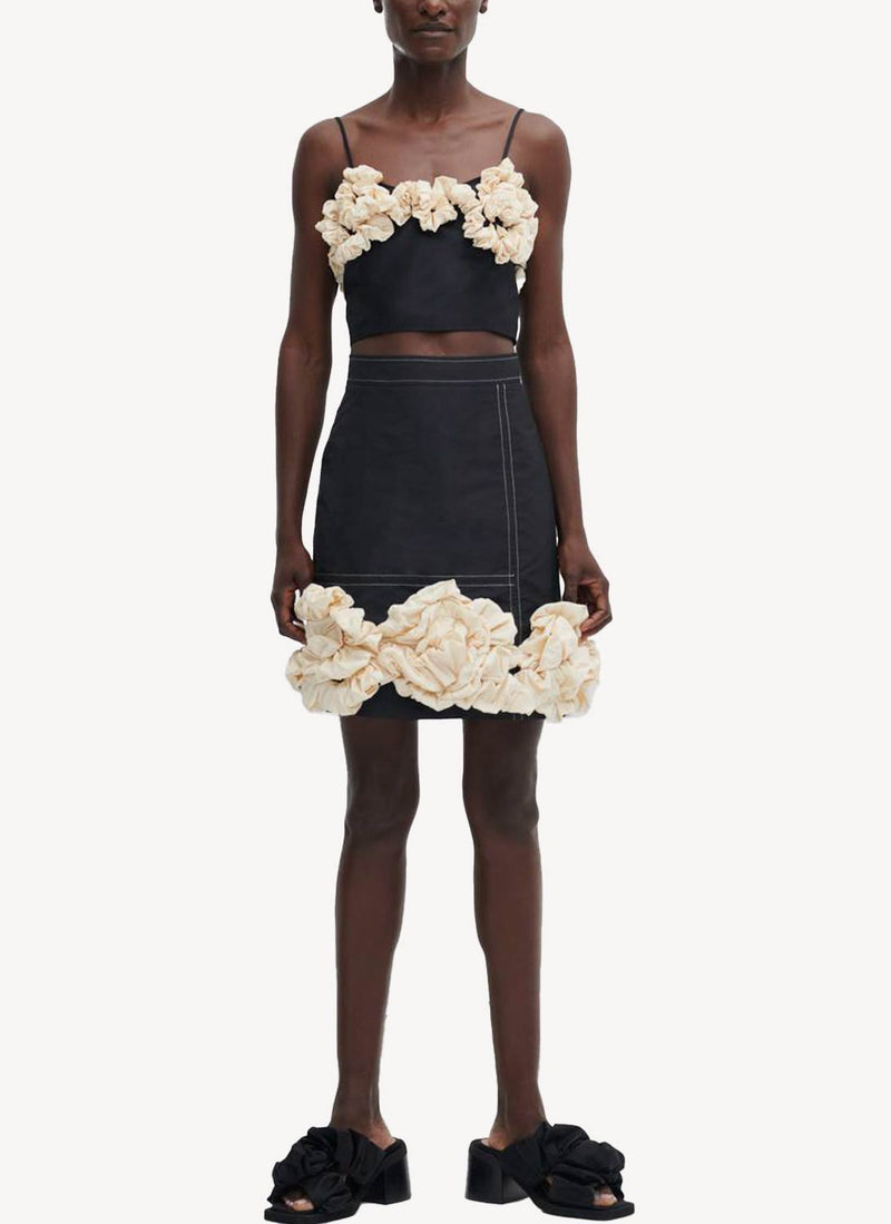 PAP Luxe Selection - Ganni - Taffeta Top - Black - Women