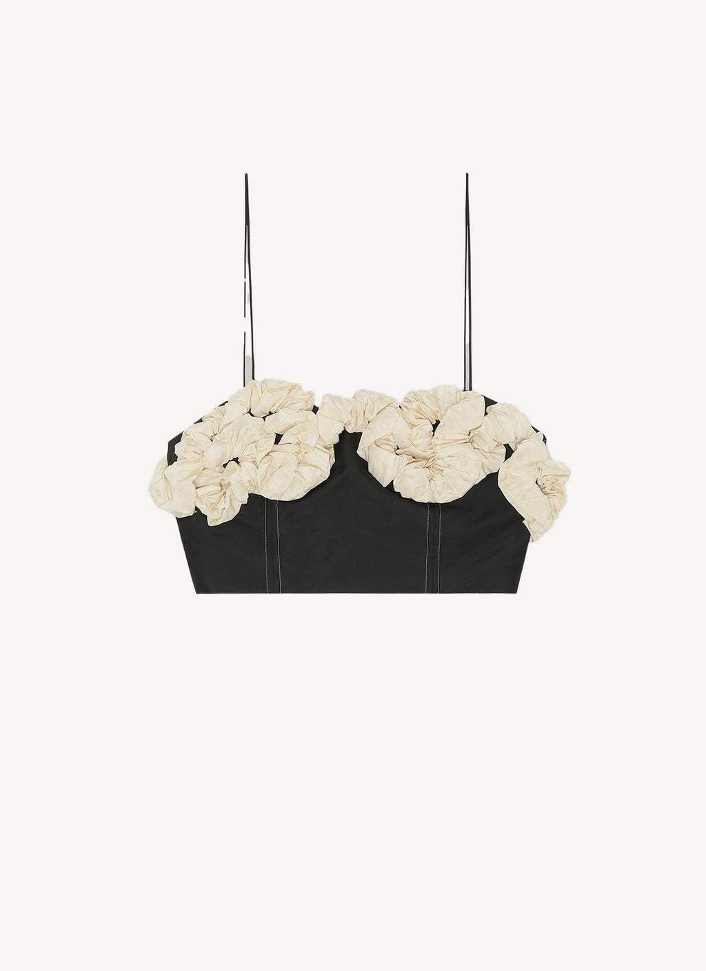 Ganni - Haut En Taffetas - Noir - Femme
