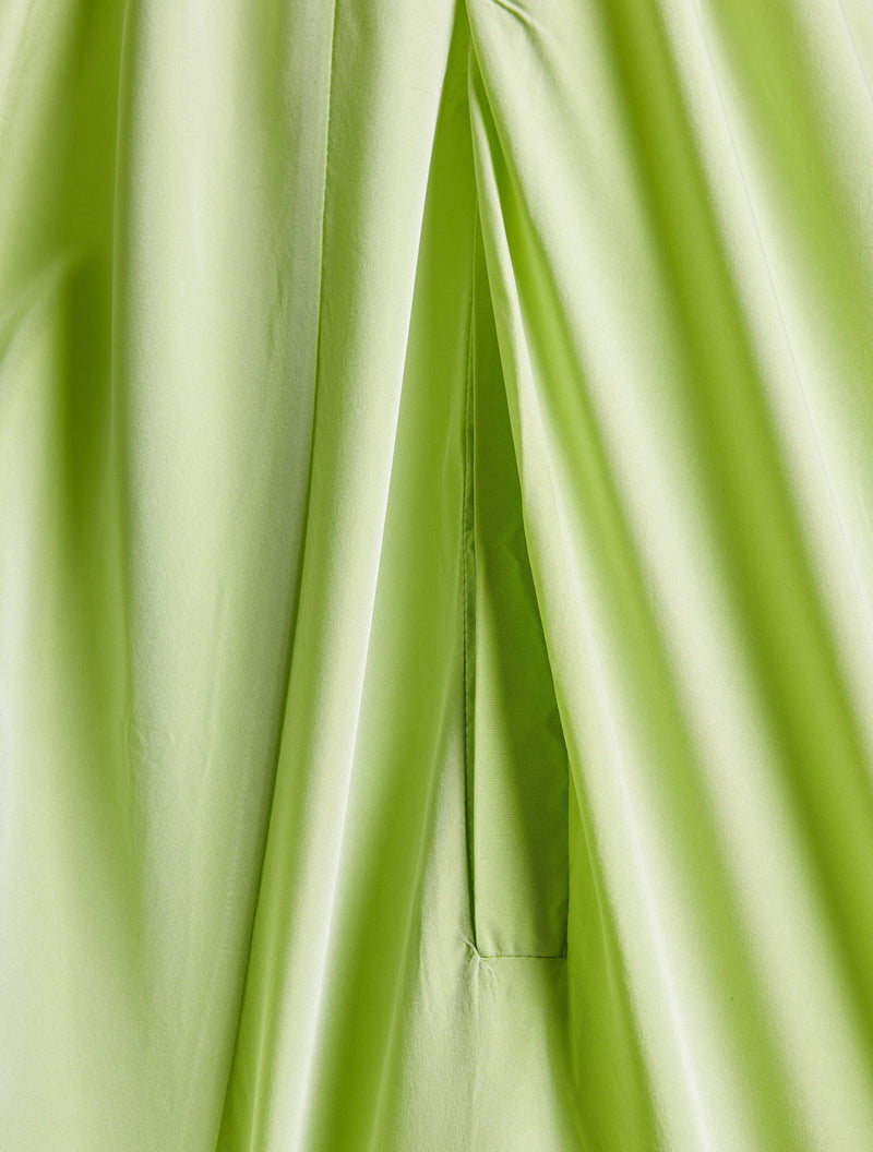 La Jupe Taffy Taffetas Recyclé Vert Lime