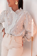 TAHIA Bleue - Chemise Brodée